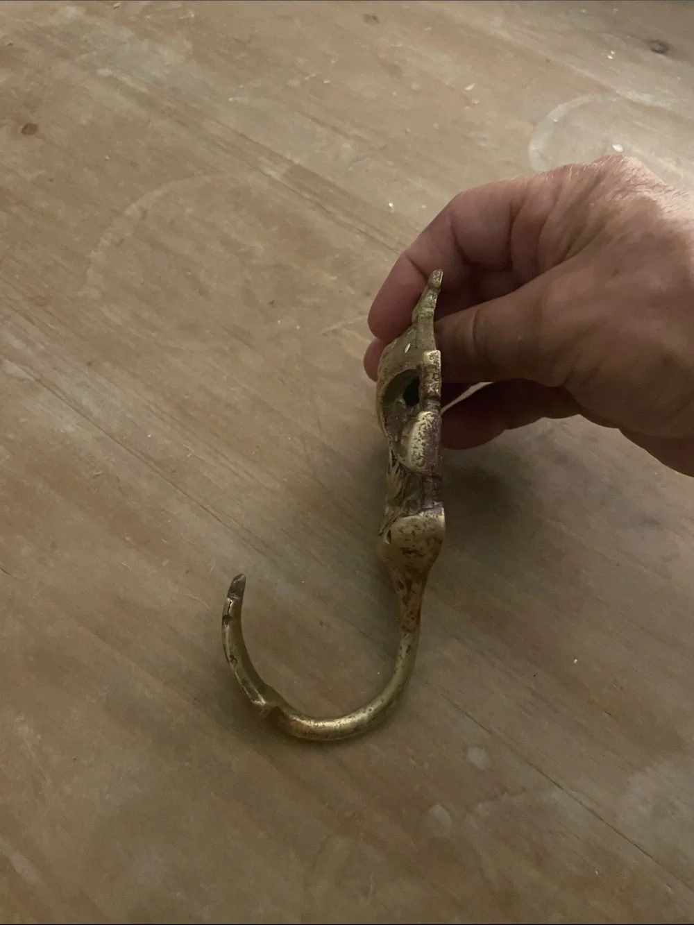 Source Unknown Gold brass Sailboat Wall Hook